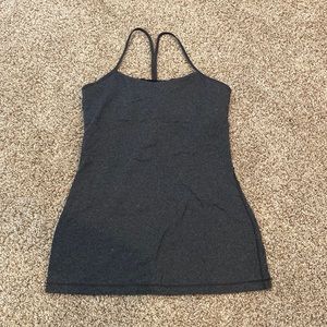 lululemon Power Y Tank, Size 6, Gray